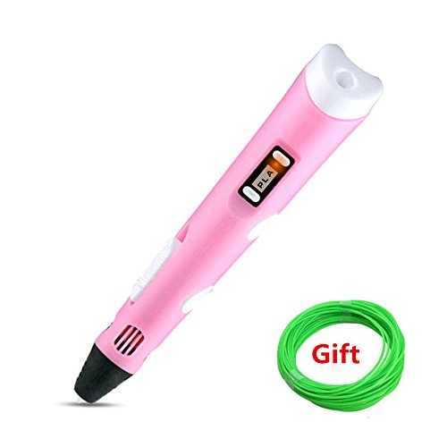 3D Printer Pen Crafting Doodle Drawing Pens Creative Gift For Kids Painting Style PLA/ABS (Pink)