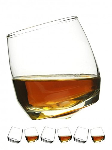 Gravidus edles Whiskygläser-Set mit 6 Whiskygläser - ca. 200 ml pro Glas, Bar Rocking Whisky Glas - Wackelgläser mit rundem Boden - Ideal zum Verschenken – Bild 3