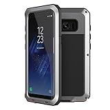 Galaxy S8 Case,Tomplus Armor Tank Aluminum Metal Shockproof Military Heavy Duty Protector Cover Hard Case for Samsung Galaxy S8 (Silver)