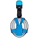 HELLOYEE Full Face Snorkel Mask for Adults Kids Panoramic View Snorkeling Mask Free Breathing Anti-Fog Anti-Leak Design with Detachable Camera Mount (Black-Blue, XS)