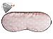 MSSilk Sleep Eye Mask- Smoothing Mulberry Silk- Adjustable Elastic Strap- Lightweight- with A Bonus Pair of Earplug in a Carry Pouch (Light Pink with White Dots)