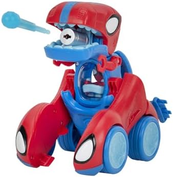 Spidey and his Amazing Friends MARVEL Spidey-Rex Racer - 8-Inch Vehicle with Sounds that Transforms from Vehicle Into Dinosaur
