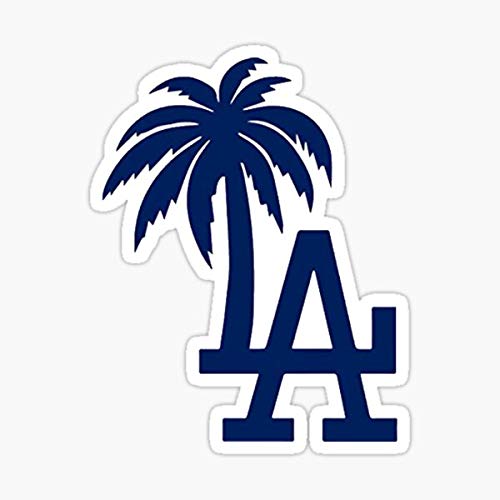 Photo 1 of Los Angeles Palm Tree - White Sticker - Waterproof Sticker Decal Cars Laptops Windows Etc