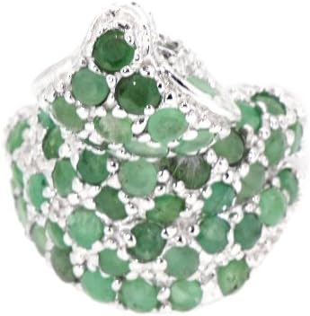 Authentic Rare Natural Emerald Cobra Snake Ring (Resizable) 925 Silver
