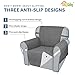 Easy-Going Sofa Slipcover Loveseat Cover Waterproof Couch Cover Washable Sofa Cover for 2 Cushion Couch Non-Slip Fabric Furniture Protector with Pocket for Pets Kids Dog Cat (Loveseat, Grey, Medium)