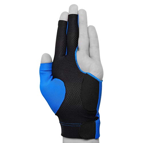 KAMUI Billiard Glove - Quickdry - for Left Hand - Blue (XS) - Thumbnail 2