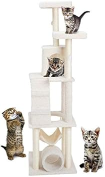 Amazon Co Jp Shefure 新ペットの猫ツリーハウス猫のクライミングフレームの三次元サイザル猫の木ペットの猫 スクラッチボードキャットタワー猫のおもちゃ猫表 キャットタワー Pet Supplies