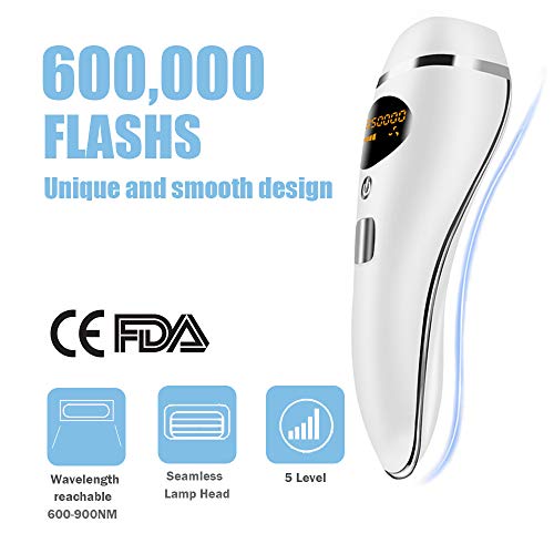 KASTEWILL IPL Hair Removal System for Women & men 600,000 Flashes Permanent Painless Hair Removal Device Facial Leg Upper Lip Body Underarms and Bikini Area Painless Hair Removal