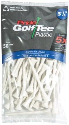 Pride Professional Tee System Classic Plastic Golf Tees (Pack of 50), 3 1/4-Inch