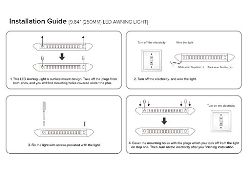 image for Dream Lighting 12V Waterproof Awning Lights/RV LED Porch Lights/Exteri