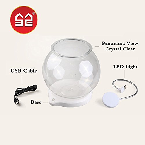 SUNSUN Aquarium Kit Desk Fish Tank Contains 3.5L