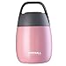 ONEISALL GYBL116 450ML Cute Student Stainless Steel Food Flask with Foldable Spoon and Sturdy Handle ,Insulated Mini Food & Soup Thermal Flask for Kids , 384G (Pink)