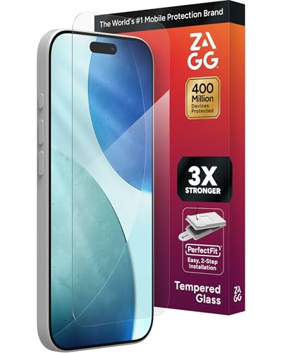 ZAGG Glass+ Screen Protector for iPhone 17-3X Stronger, Impact & Shatter Protec…