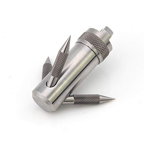 TITANER Titanium Grappling Hook Salvage Grass Anchor EDC Waterproof Container Machined Pill Case TI-FSH-04 (Silver)