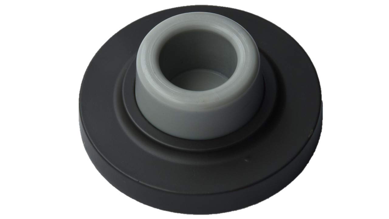 QCAA Heavy Solid Metal Wall Mount Concave Door Stop, Wall Protector, 2-1/2" Diameter, ORB Oil Rubbed Bronze, Made in Taiwan, 1 Pack