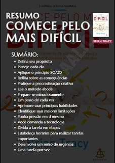 Livro Resumo "Comece pelo mais difícil"