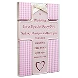 Baby Girl Blessing Hanging Ceramic Cross