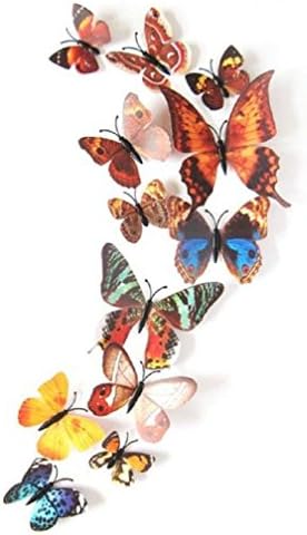 12pcs Art Design Decal Wall Stickers Home Decorations 3D Butterfly