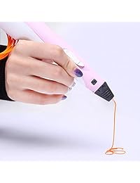 Bolígrafo de impresión 3D con pantalla LCD de 0.069 in de PLA para manualidades en 3D, color rosa