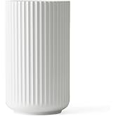Rosendahl Lyngby Vase, White Porcelain, 4.92" H, Gift-Ready Fluted Classic
