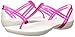 crocs Women's Isabella T-Strap Flat Sandal, Berry/Oyster, 9 M US