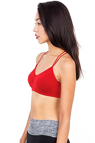 Pink Ice Women's Soft Breathable Sports Bra, Red, One Size - Thumbnail 2