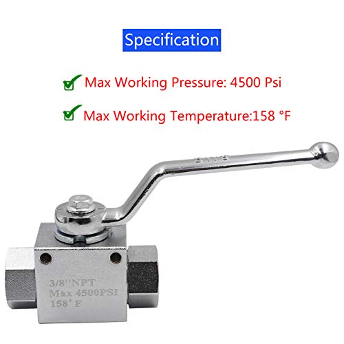 LONGADS High Pressure Washer Ball Valve Kit for High Pressure Washer