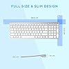Bluetooth-Keyboard-for-Mac-Jelly-Comb-KUS015G-2-Multi-Device-Wireless-Keyboard-Full-Size-Ultra-Slim-UK-QWERTY-Specially-for-Apple-OSiOS-Systems-White-and-Silver Bluetooth Keyboard for Mac, Jelly Comb KUS015G-2 Multi-Device Wireless Keyboard Full Size Ultra Slim UK QWERTY Specially…