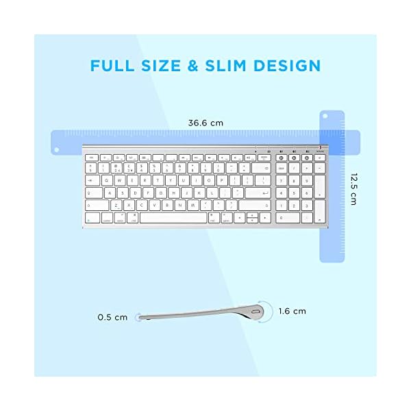 Bluetooth-Keyboard-for-Mac-Jelly-Comb-KUS015G-2-Multi-Device-Wireless-Keyboard-Full-Size-Ultra-Slim-UK-QWERTY-Specially-for-Apple-OSiOS-Systems-White-and-Silver Bluetooth Keyboard for Mac, Jelly Comb KUS015G-2 Multi-Device Wireless Keyboard Full Size Ultra Slim UK QWERTY Specially…