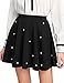 Romwe Women's Stretchy High Waist A-Line Flared Swing Mini Skater Skirt