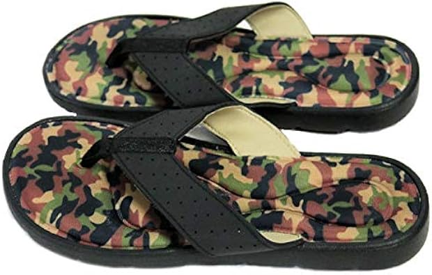 camo memory foam flip flops