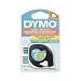 DYMO LetraTag Labeling Tape for LetraTag Label Makers, Black Print on Yellow Tape, 1/2'' W x 13' L, 1 roll (91332) primary