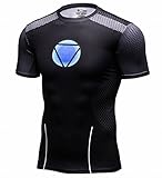 Red Plume Men's Compression Shirt Iron Hero Wicking Sports Tank Top (L)