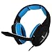Gaming Headset BliGli Badasheng Wired Stereo Noise Cancelling Gaming Headphones for PS4, Xbox One, PC, Laptop with Detachable Microphone (Blue)