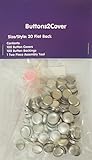 100 Buttons2Cover Cover Buttons Flat Back Size 20 (1/2