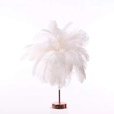 feather bedside table lamp