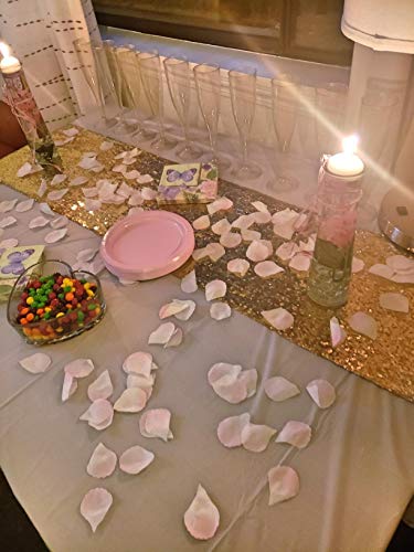 BLUETOP Party Decoration Set, Include 5 Pieces 70"x12" Sequin Table Runners, 20 Pieces Balloons as Gifts for Party Supplies Wedding Birthday Ceremony Bridal Shower Prom Decoration