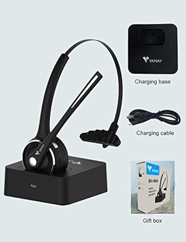 Wireless Headset, YAMAY Bluetooth Headset with Microphone (Noise