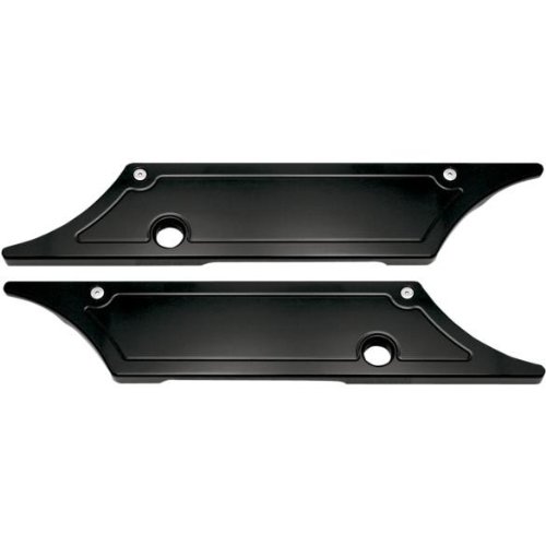 Pro-One Performance Saddlebag Latch Covers - Black Anodized - Smooth PO104710B
