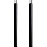 SGLfarmty 2 PCS 5-inch Length, Matte Black M10 Threaded Extension Rod for Pendant Light, Island Lighting, Chandeliers, Lighti