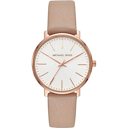 Michael Kors Reloj de Mujer PYPER, Tamaño de Caja de 38 mm, Movimiento de Tres Manecillas