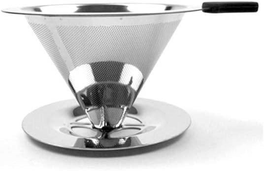 Filtro de Café Inox Portátil Individual com Base