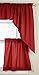 Lorraine Home Fashions Ribcord Tier Curtain Pair, 54-Inch x 36-Inch, Wine