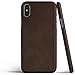 totallee iPhone X Leather Case, Thinnest Genuine Cover for Apple iPhone X - Ultra Thin, Slim & Real Premium Genuine Leather Back (Mocha Brown)