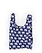 BAGGU Standard Reusable Shopping Bag, Ripstop Nylon Grocery Tote or Lunch Bag, Recycled Elephant Blue