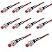 Twidec/10PCS 3V-6V-12V-24V-250V Momentary Push Button Switch 2 Pins ON/Off SPST 7mm Red Normal Open 1A Mini Round Button Switch with Pre-soldered Wires PBS-110-XR