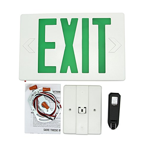 Ainfox 6 Pack LED Exit Sign Emergency Wall Light, Back -up Letter Cover (green/6pack) - Thumbnail 7
