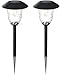 Best Solar Light Outdoor Solar LED Filament-Style Path Weatherproof Metal Light | 10X Brightness | 3000K | 2-Pack