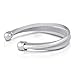 Hollywood Sensation Silver Bracelets for Women Bangle Bracelets : Mandy Sterling Silver Plated Bracelet,925 Sterling Silver Plated Bangle Cuff Bracelet Silver Bracelet for Women