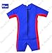 Hush Gecko Kids Thermal Swimsuit, UPF50+ Protection, Neoprene Swimwear 3mm Thickness, Swim Suit Wetsuit Aqua Warmer(Size 4,Blue)